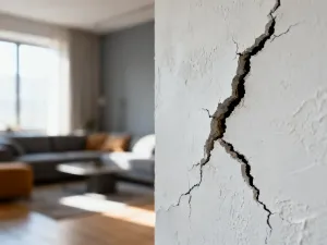 Mężczyzna usuwa stary silikon z krawędzi brodzika za pomocą plastikowego skrobaka w nowoczesnej łazience.